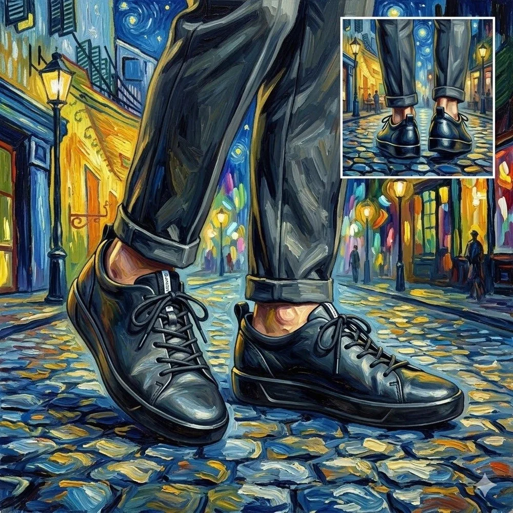 ECCO Soft 8 Mens Black Leather Sneakers Danish Design 440504-11001 Size 44 US 10
